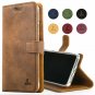 For iPhone XS/X Case Luxury Genuine Leather Wallet Viewing Card Slots Brown