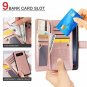 For Galaxy Note 8 Wallet Case PU Leather Card Holder with Slot Wrist Strap Rose