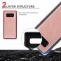 For Galaxy Note 8 Wallet Case PU Leather Card Holder with Slot Wrist Strap Rose