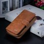 iPhone Xs Max Case Premium Leather Wallet Multi-Functional Handbag Strap Brown
