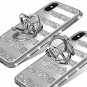 iPhone X/Xs Case Glitter Ring Grip Holder Kickstand Bling Sparkle Diamond Silver