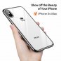 For iPhone Xs Max Case Soft TPU Thin Cover with Electroplated Edge Slim Black
