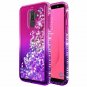 For Galaxy J8 Case Glitter Liquid Quicksand Waterfall Floating Flowing Fashion