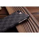 For iPhone 7Plus 8Plus Case New Elegant Luxury Leather Checker Pattern Grey