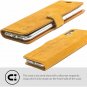 For iPhone XS/X Case Luxury Genuine Leather Wallet Viewing Card Slots Gold