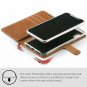 iPhone XS/X Case Luxury Genuine Leather Wallet Viewing Card Slots Dark Green