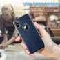 For iPhone X/Xs Case Luxury Leather Ultra Slim & Thin Soft Flexible Navy Blue