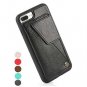 For iPhone 7/8 Plus Wallet Case PU Leather ZVEdeng Credit Card Slot Black