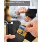 For iPhone 7/8 Plus Wallet Case PU Leather ZVEdeng Credit Card Slot Black