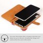 For Apple iPhone XR Case Luxury Genuine Leather Wallet and Card Slots Brown