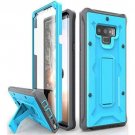For Samsung Galaxy Note 9 Case Military Grade Rugged Builtii Protector Blue/Gray