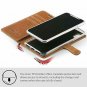 For iPhone Xs Max Case Luxury Genuine Leather Wallet Viewing Card Slots Navy