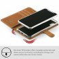 For iPhone Xs Max Case Luxury Genuine Leather Wallet Viewing Card Slots Black