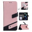 For Galaxy S8 Wallet Case Leather Magnetic Protective with Card Slot Rose gold