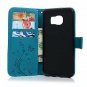 For Samsung Galaxy S7 Edge Case Leather Wallet Card Holders Fashion Pen Blue