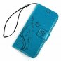 For Samsung Galaxy S7 Edge Case Leather Wallet Card Holders Fashion Pen Blue