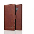For Galaxy Note 9 Case Leather Wallet Thin Slim Folio ID&Credit Card Brown