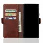 For Galaxy Note 9 Case Leather Wallet Thin Slim Folio ID&Credit Card Brown