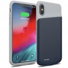 For iPhone X/XS Battery Case 4000mAh Portable Protective Charging Battery Blue