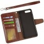 For iPhone 7/8 Plus Case Premium PU Leather Wallet Kickstandand Flip Cover Brown