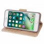 For iPhone 7/8 Plus Case Leather Wallet Kickstandand Flip Cover Champagne Gold