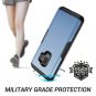 For Samsung Galaxy S9 Case Built Screen Protecto Slim Fit Full Body Blue/Black