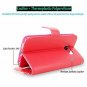 For Galaxy S7 Edge Wallet Case Leather Diamond Jewel Card Slots Peach Pink Bling