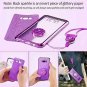 For Galaxy S8 + Case Glitter Bling Diamond Rhinestone Bumper Ring Stand Purple