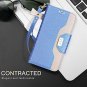 Samsung Galaxy S7 Edge Case Leather Wallet Flip Folio Mirror Deep SkyBlue