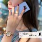 Samsung Galaxy S7 Edge Case Leather Wallet Flip Folio Mirror Deep SkyBlue