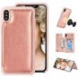 iPhone Xs Max Wallet Case Card Holder Premium Leather Magnetic Closure Rose Gold