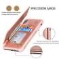 iPhone Xs Max Wallet Case Card Holder Premium Leather Magnetic Closure Rose Gold
