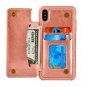 iPhone Xs Max Wallet Case Card Holder Premium Leather Magnetic Closure Rose Gold