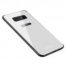 For Galaxy Note 8 Case Tempered Glass Back Frame Hybrid Shell Anti-Scratch White
