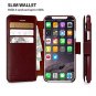 For Apple iPhone Xs/X case Wallet Faux Leather Strong Magnetic Closure Burgundy