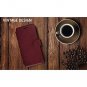 For Apple iPhone Xs/X case Wallet Faux Leather Strong Magnetic Closure Burgundy