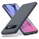 For Samsung Galaxy S10 Case Liquid Silicone Cover Drop Protection Shadow Gray