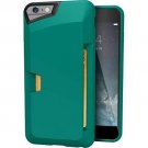 For iPhone 6/6s Case Wallet Protective Credit Card Cover Pacific Green