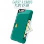 For iPhone 6/6s Case Wallet Protective Credit Card Cover Pacific Green