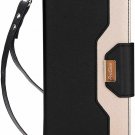 For LG V30 Case Folio Folding Flip Protective with Card Holder Kickstand Black