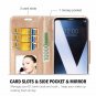 For LG V30 Case Folio Folding Flip Protective with Card Holder Kickstand Black