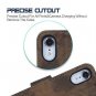 For iPhone Wallet Case PU Leather Wrist Strap 4-Slots Credit Cards Pocket Bronze