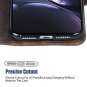 For iPhone Wallet Case PU Leather Wrist Strap 4-Slots Credit Cards Pocket Bronze