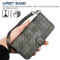 For iPhone 7/8 Plus Case PU Leather Wallet Kickstandand Flip Cover Weave Black
