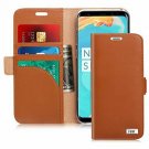 For Samsung Galaxy S8 Case Handmade Flip Folio Wallet Kickstand Card Slots Brown