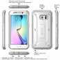 For Galaxy S6 Edge case Full-body Rugged Holster Screen Protector White/Gray