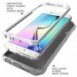 For Galaxy S6 Edge case Full-body Rugged Holster Screen Protector White/Gray