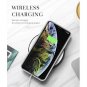 For iPhone X/Xs Case Ultra Slim Thin Glossy Soft TPU Rubber Gel White/Gold