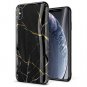 For iPhone X/Xs Case Ultra Slim Thin Glossy Soft TPU Rubber Black/Gold
