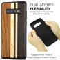 for Galaxy S10 Plus Case Cool Wooden Design High Impact Resistant Hybrid Cover